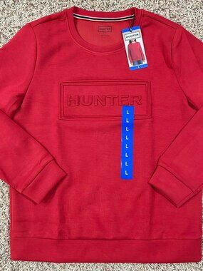 Hunter Women's Embossed Pullover Shirt Red, Size Large (New)